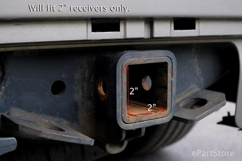 eVerHITCH 2 Inch Trailer Hitch Cover Plug with Metal American Black Flag Fit for Any 2" Hitch Receivers - Image 4